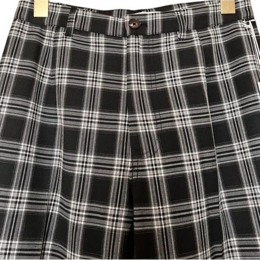 Reformation Pants Franklin‎ Checkered Checked Career Trousers Sz 2